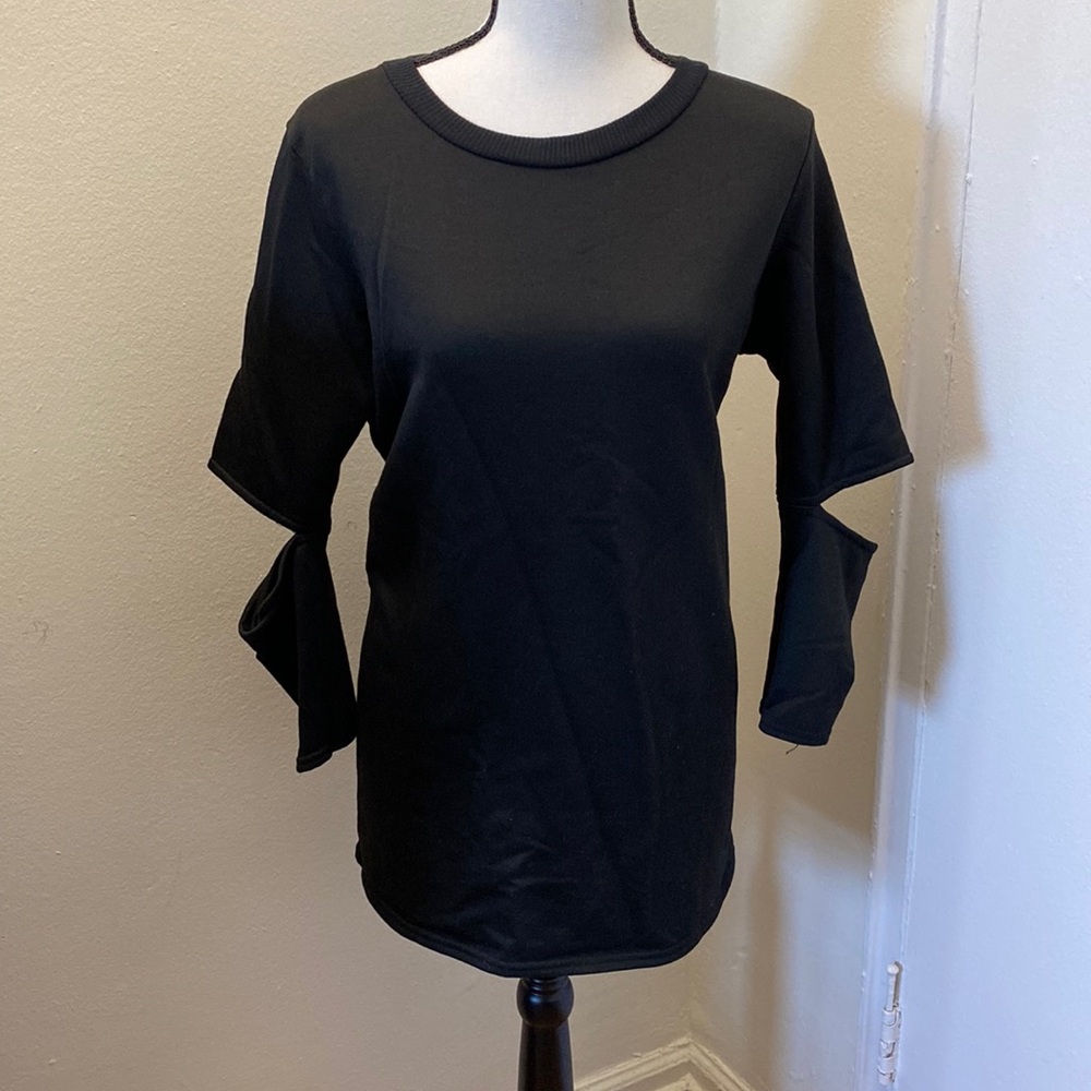Boohoo Slit Elbow Sweatshirt Dress